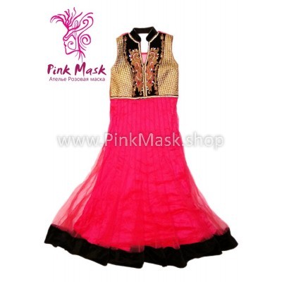 Платье розовое средневековое 3