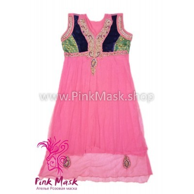 Платье розовый шифон