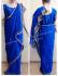Женский индийский костюм. Сари синее